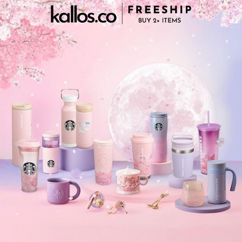 Ly Starbucks Green Siren, Calidoscope, Urban Spring, Cherry Blossom Cold Cup, Stanley, JDN, Miir Tumbler Kallos Vietnam
