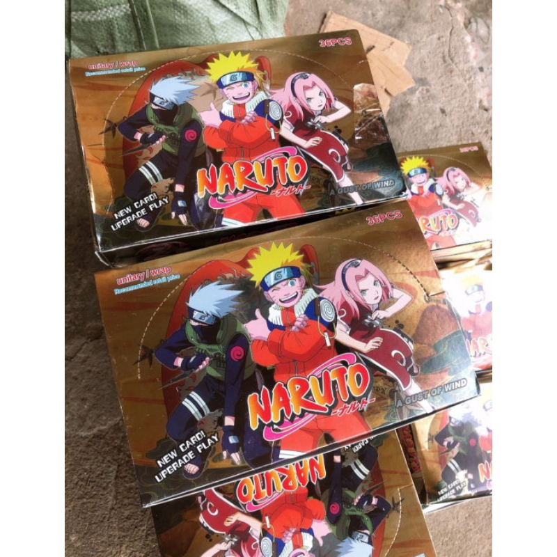 Hộp full box thẻ bài nhân phẩm anime one piece hải tặc, thanh gươm diệt quỷ, naruto