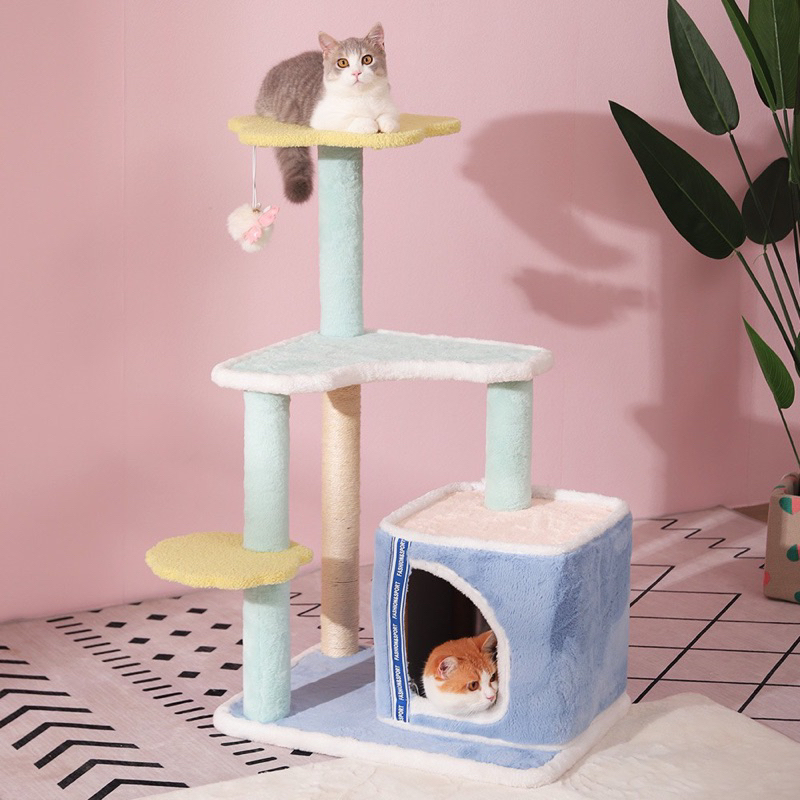 Đồ chơi trụ cào móng cho mèo - Cattree đồ chơi nhà cây cho mèo