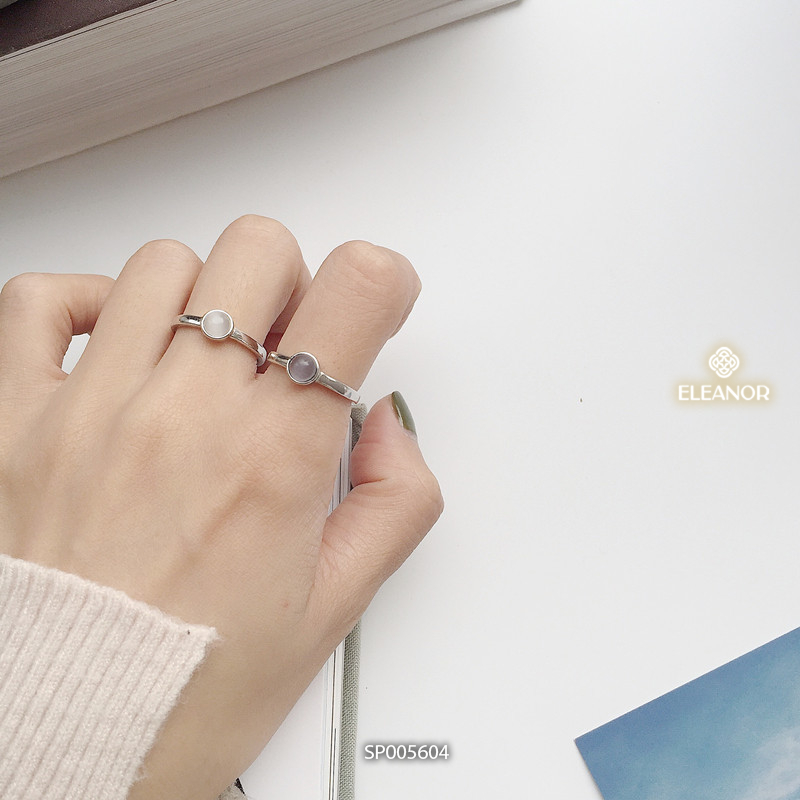 Nhẫn nữ hở bạc 925 Eleanor Accessories đính đá phụ kiện trang sức 5604
