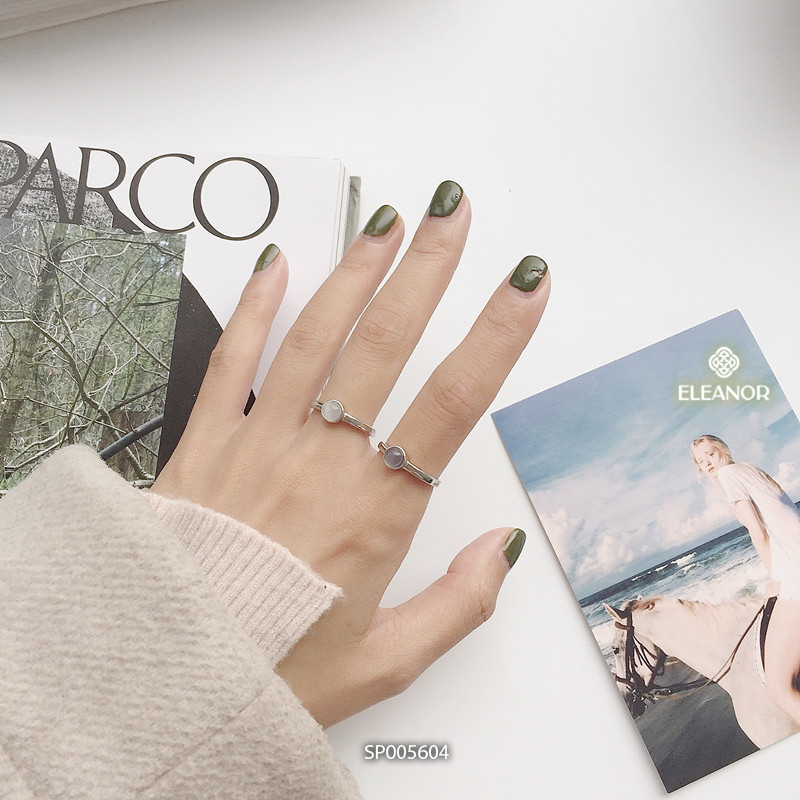 Nhẫn nữ hở bạc 925 Eleanor Accessories đính đá phụ kiện trang sức 5604