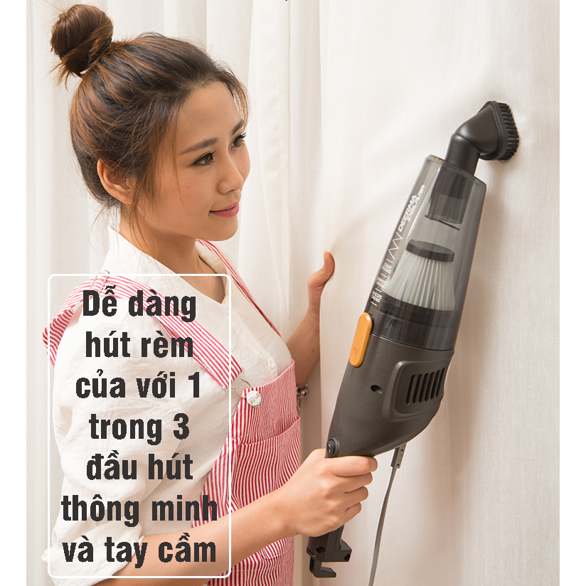 Máy hút bụi cầm tay gia đình Deerma DX115C / DX118C công suất lớn tới 400W
