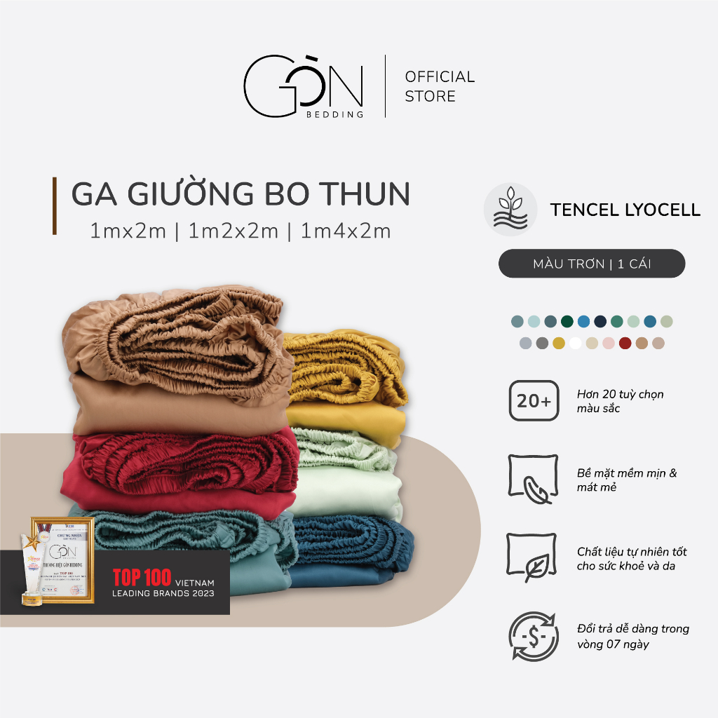 Ga Giường Bo Thun Gòn Bedding Lụa Tencel Cao Cấp Nhiều Kích thước Đệm 1m 1m2 1m4 (Hàng Đặt Trước 1-2 ngày)