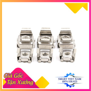 Ốc cài tủ mạng M6 gồm ốc cài và vít M6,combo 50 bộ