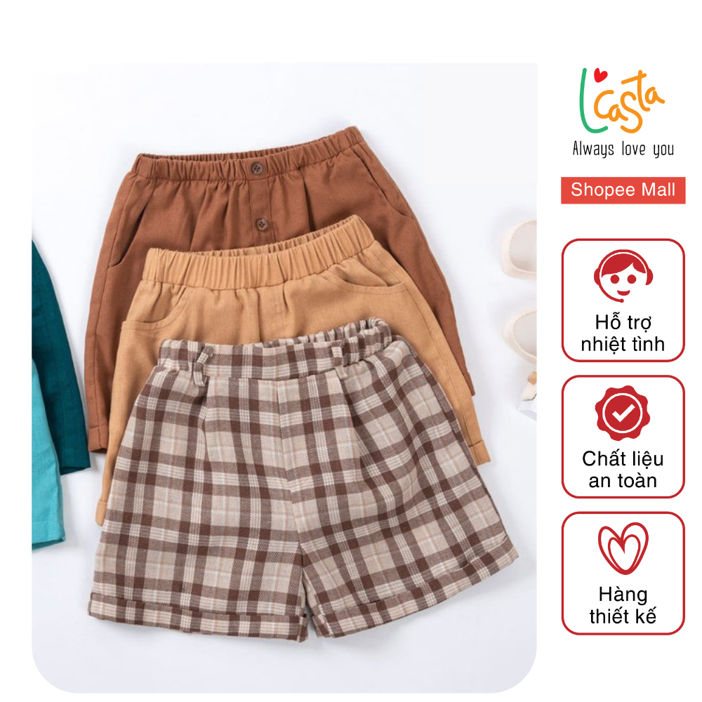 Quần short bé trai chất liệu thô đũi cho bé trai từ 1 đến 6 tuổi LCasta QT2