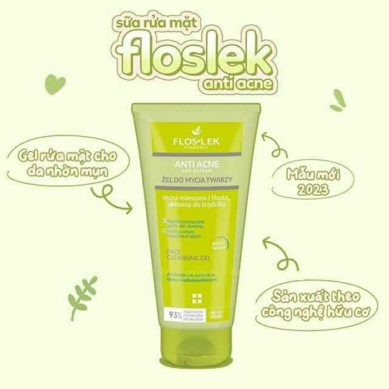SỮA RỬA MẶT FLOSLEK ANTI ACNE 200ML [CHÍNH HÃNG]