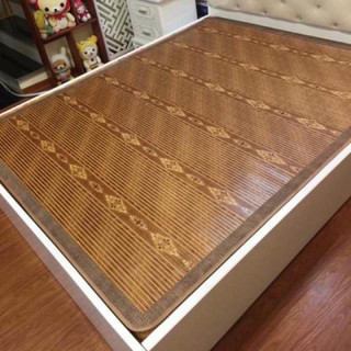 Chiếu trúc thanh tăm lót lụa mùa hè mặt trúc cao cấp 1,6x2m