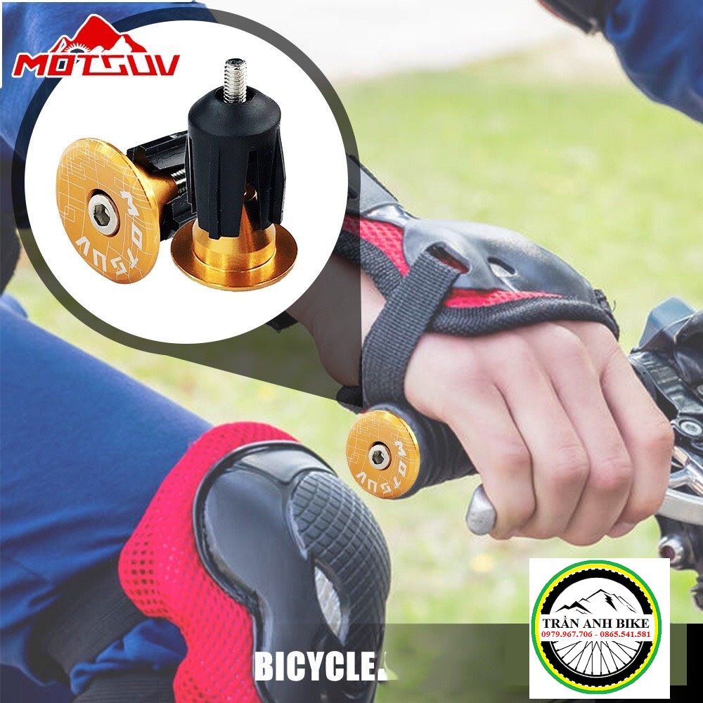 Nắp đậy ống ghi đông nhôm xe đạp MOTGUV - 2 Cái