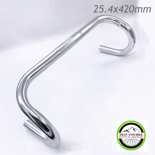 Ghi đông cong xe đạp nhôm 25.4x420mm