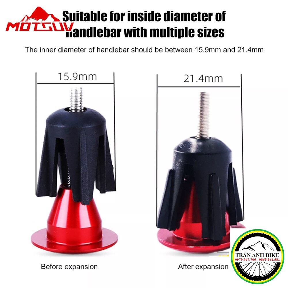 Nắp đậy ống ghi đông nhôm xe đạp MOTGUV - 2 Cái