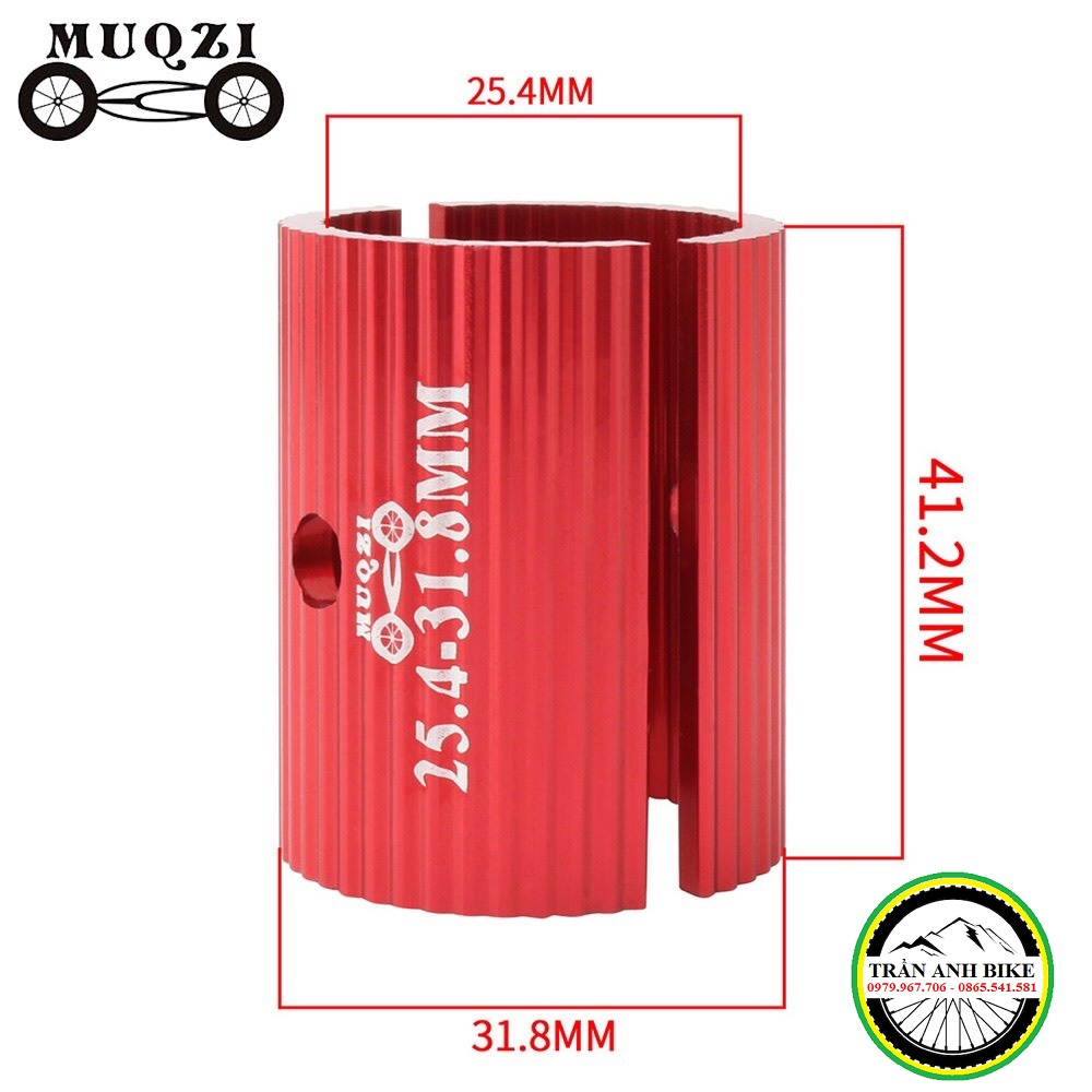 Miếng đệm lót ghi đông xe đạp chuyển đổi từ 25.4mm sang 31.8mm MUQZI