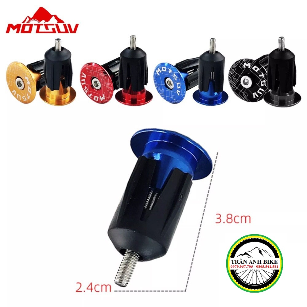 Nắp đậy ống ghi đông nhôm xe đạp MOTGUV - 2 Cái