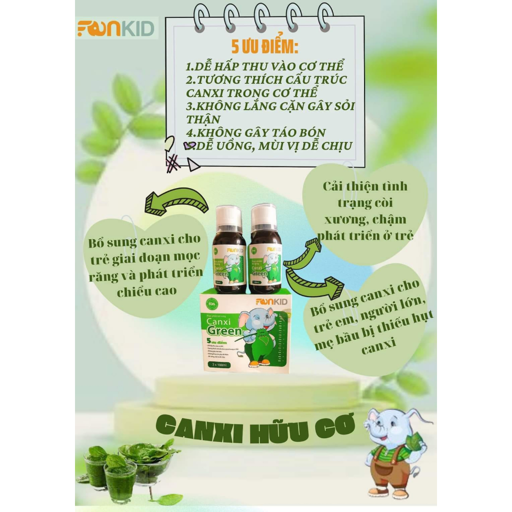 Canxi Hữu Cơ An Toàn Cho Bé, Hấp Thu Tốt, Không Lo Táo Bón