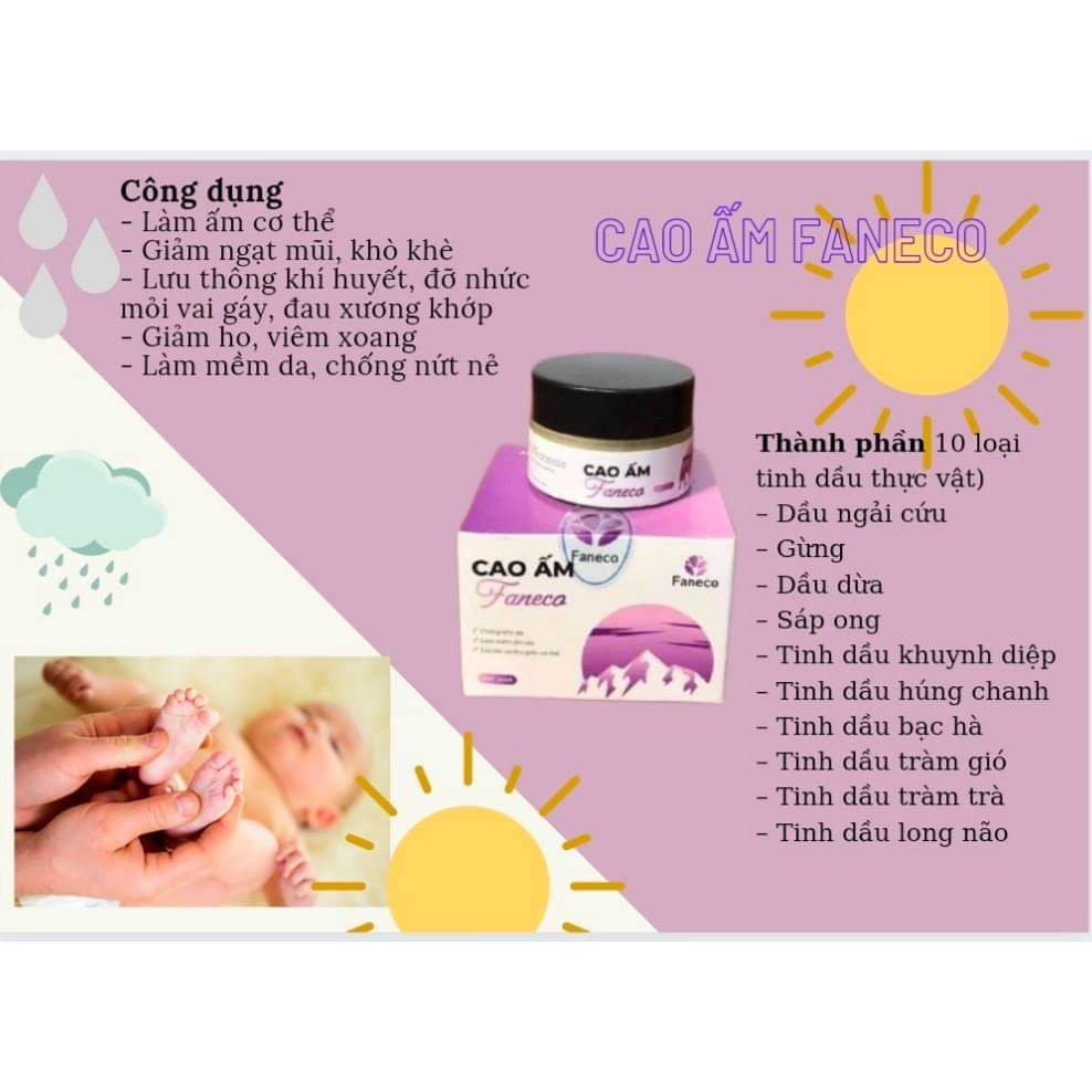 Cao Bôi Ấm, Chiết Xuất Từ nhiều tinh dầu quý, làm ấm, lưu thông khí huyết, giảm ho và giảm đau cơ