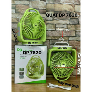 Quạt sạc dp-7620, sạc cổng usb 5v - 3 chế độ điều chỉnh gió vô cấp