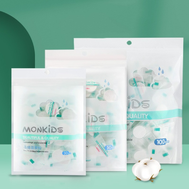 Túi 50 Viên Mặt Nạ Viên Nén Dưỡng Ẩm Thương Hiệu Monkids Mang Đi Du Lịch, Đi Chơi