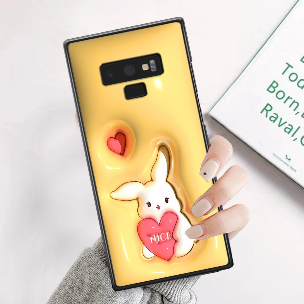 Ốp Samsung Note 9 in phẳng hình ảnh 3D siêu thực, rất cute dễ thương