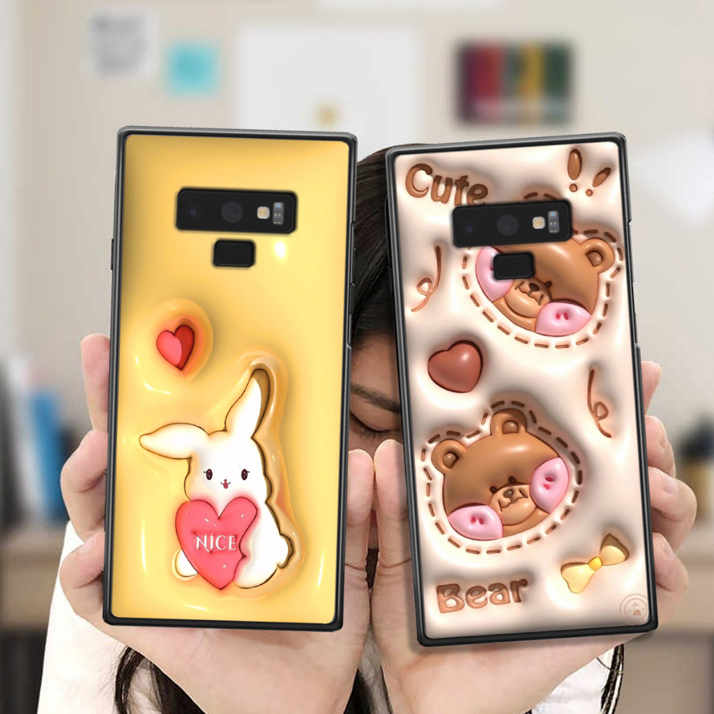 Ốp Samsung Note 9 in phẳng hình ảnh 3D siêu thực, rất cute dễ thương