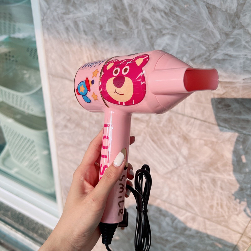 Máy sấy tóc mini du lịch hoạ tiết gấu Lotso hàng chính hãng