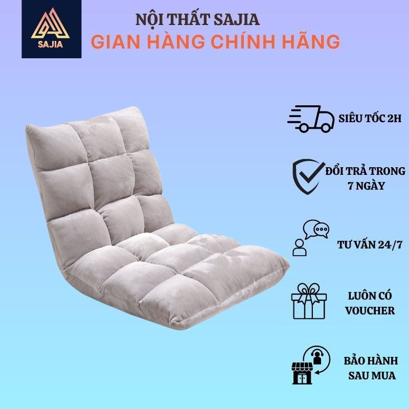 Ghế lười ngồi bệt tựa lưng cao cấp có 5 cấp độ điều chỉnh độ nghiêng đệm bông êm ái - NA07 (giao màu ngẫu nhiên)