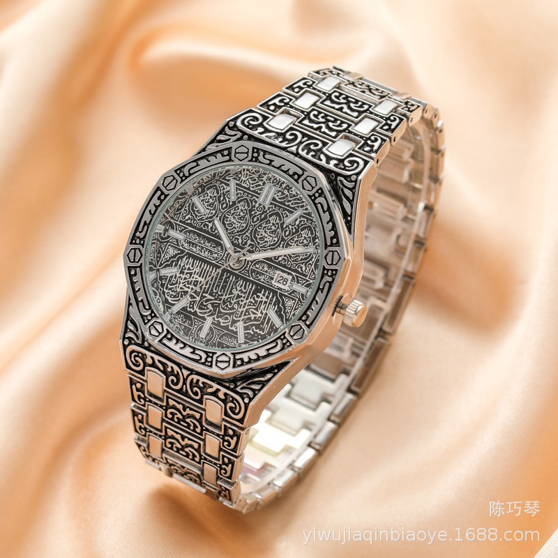 Đồng hồ nam hoạ tiết vintage phong cách trẻ trung - CW