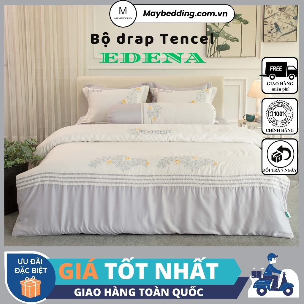 Bộ ga ( drap ) Tencel EDENA Mẫu 786 - Chính Hãng , Cao Cấp