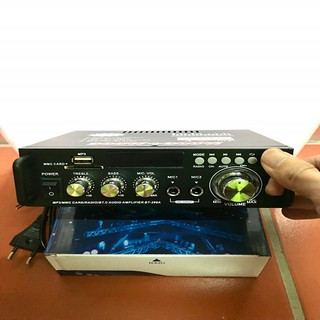 AMPLY BT-298A - AMPLI MINI BLUETOOTH HÀNG XỊN LOẠI 1 (CHẠY ĐIỆN 12V/220V, CÓ NÚT LẶP BÀI)