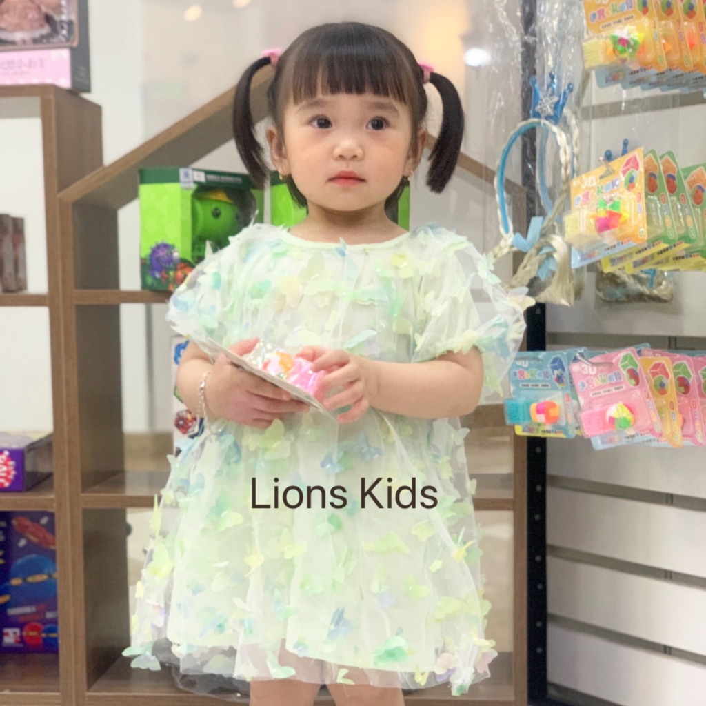 Váy công chúa đầm bé gái ren xanh cho bé gái mặc siêu xinh bên trong có hai lớp- ảnh rất xinh shop tự chụp -V10