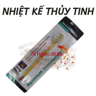 Nhiệt kế thủy tinh đo nhiệt độ hồ cá, tép - Phụ kiện cá cảnh | Hingaostore.