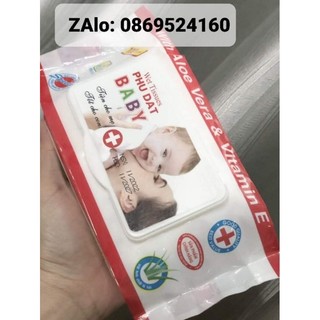 Khăn giấy ướt Phú Đạt 120 tờ cho bé