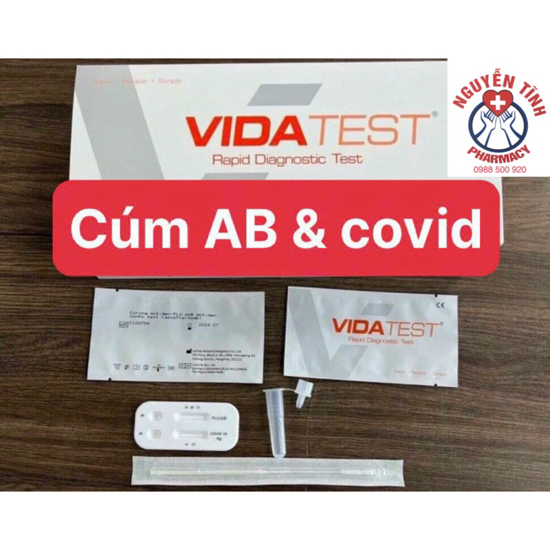 ship hoả tốc 1 bộ test cúm AB&Covit gộp