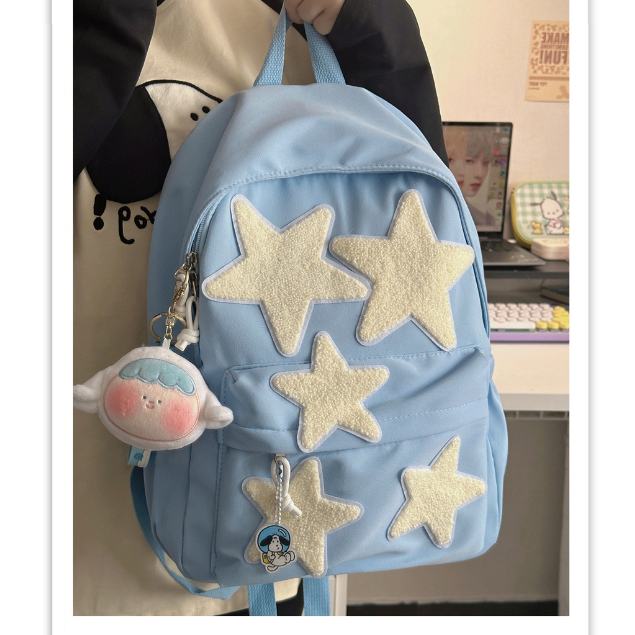 Balo Mini size Fivestar bling bling ✨✨ gam màu xanh pc ullzang vải chống thấm nước, tiện lợi đi học đi chơi đi làm