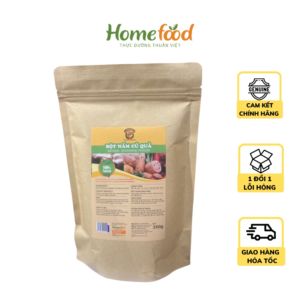 Bột nấm củ quả 350g,bột nêm chay,hạt nêm rau củ