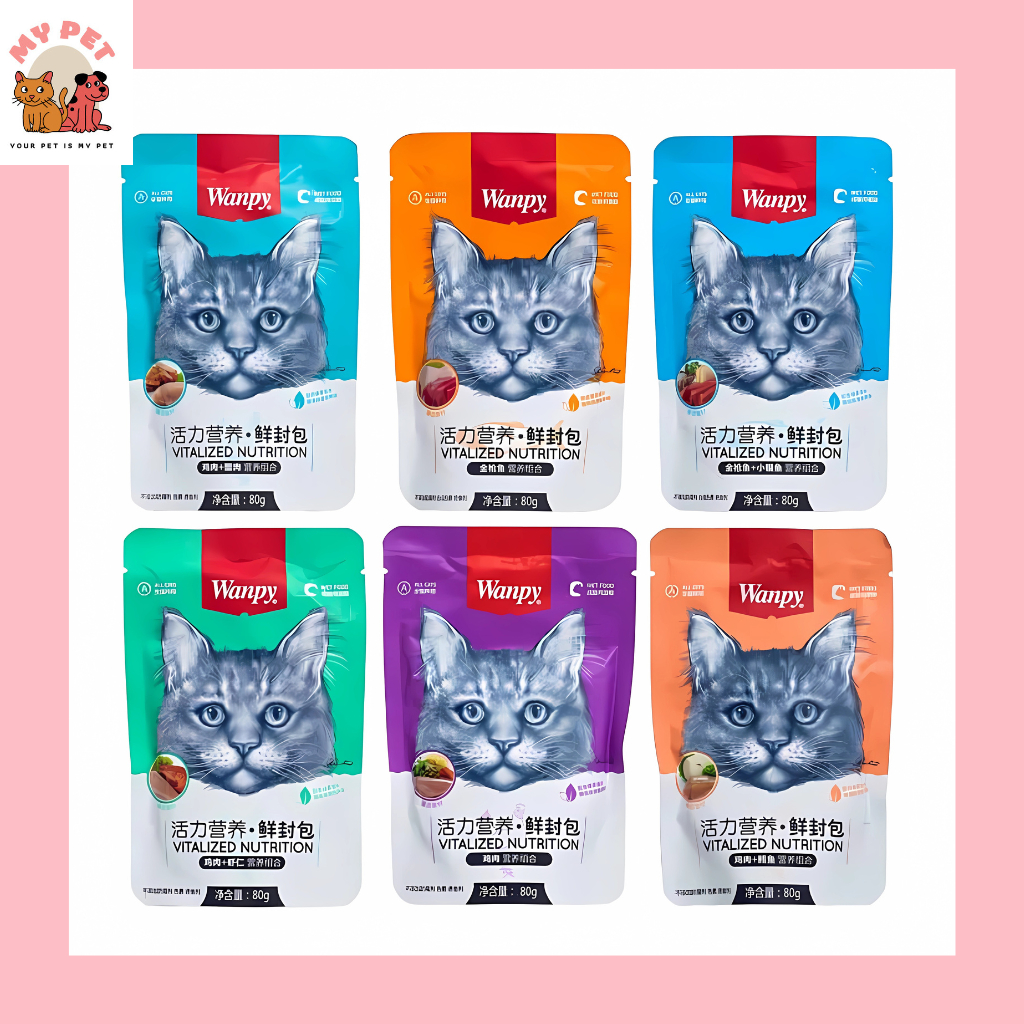 Pate Wanpy gói 80g cho mèo Đủ Vị - MyPet Shop - Hà Nội