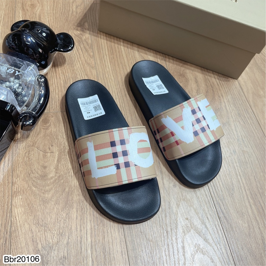 Dép nam quai ngang BBR in chữ Love, Dép đôi nam nữ thời trang trẻ trung đế cao su đúc bền đẹp 2023