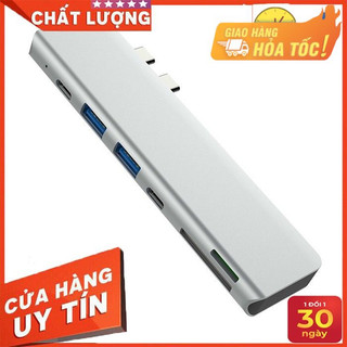 Cổng chuyển hub usb c, type-c ra hdmi 4k 60hz/ usb 3.0/ pd/ tf/ sd dành cho macbook pro và macbook air
