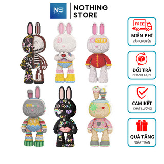 Mô hình thỏ lắp ráp 3d thỏ 55cm xinz đồ chơi thông minh giảm stress trang trí decor quà tặng nothing store