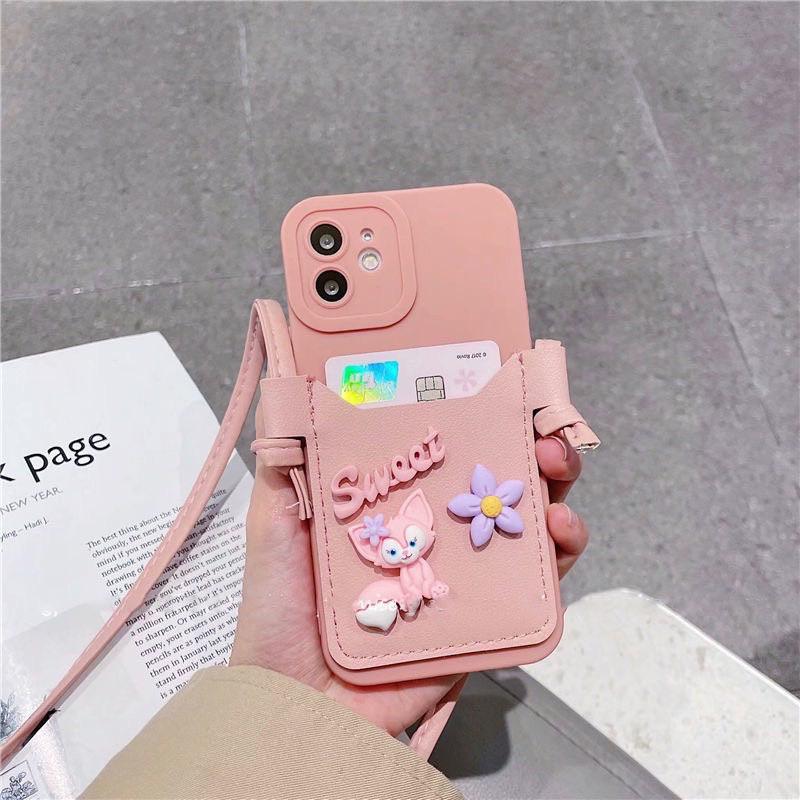 Ốp lưng ip pro camera màu hồng túi xách kèm hoạ tiết sticker nổi cute dành cho ip - TENCASESHOP