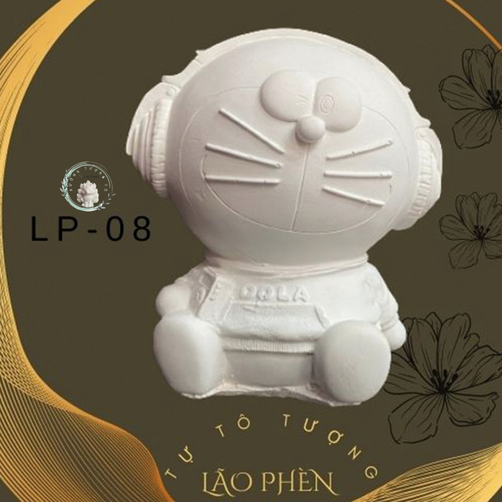 Tượng tô màu Doremon Size To cao 25cm  thoải mái đam mê phối màu