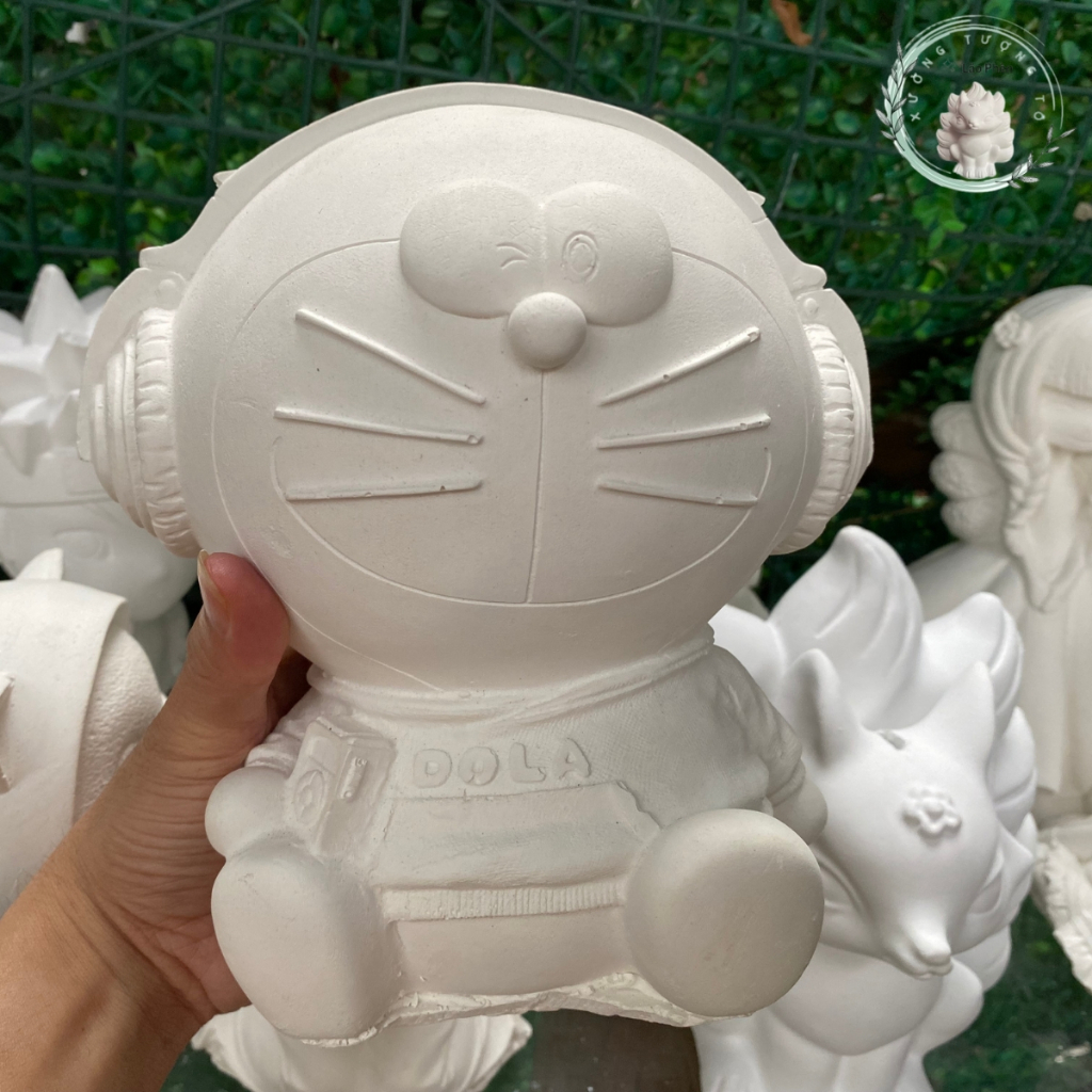 Tượng tô màu Doremon Size To cao 25cm  thoải mái đam mê phối màu