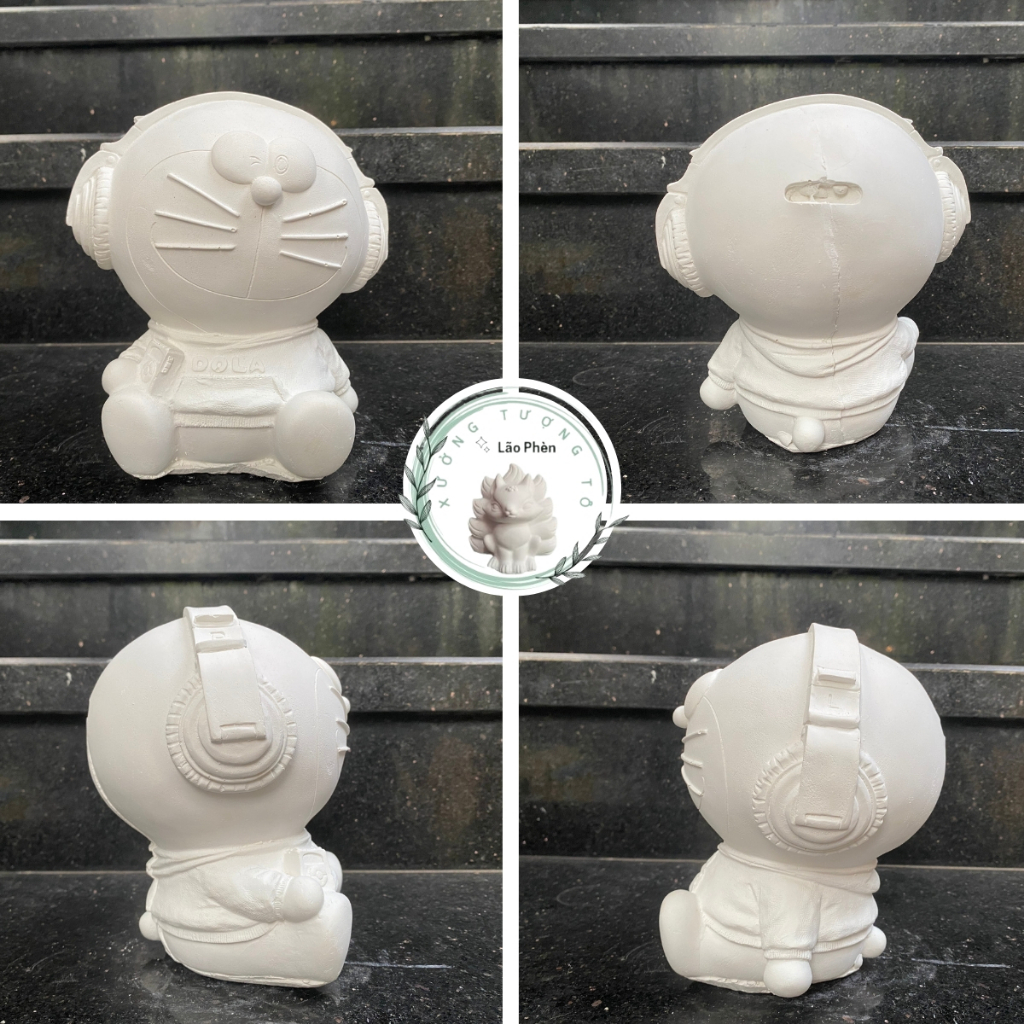 Tượng tô màu Doremon Size To cao 25cm  thoải mái đam mê phối màu