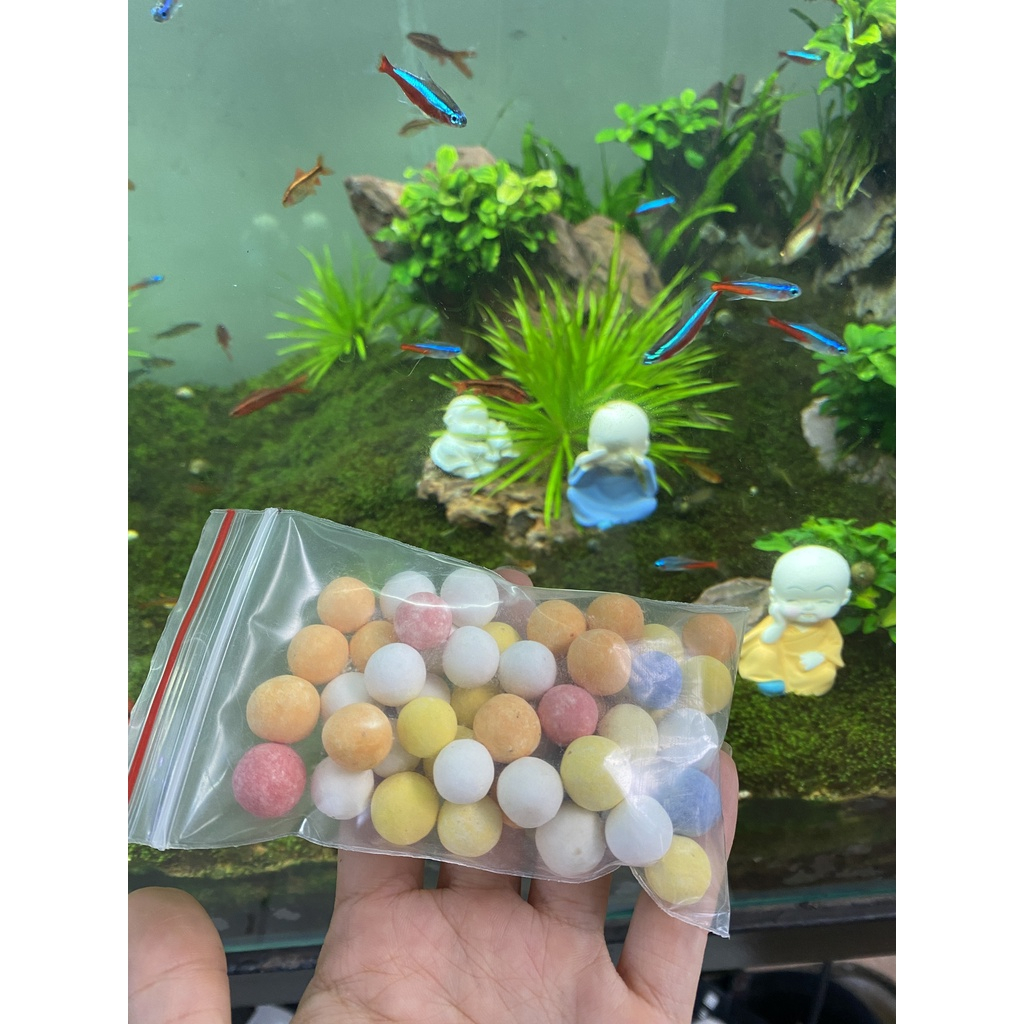 Khoáng Viên Nuôi Tép BEEBALL MINI - Bóng gốm khoáng chất chuyên dụng hồ tép thuỷ sinh