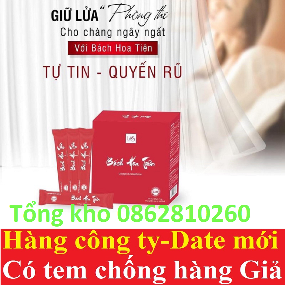 [100% Chính Hãng] bách hoa tiên las beauty - cốm uống đẹp da làm đẹp nội sinh date mới hộp 20 gói