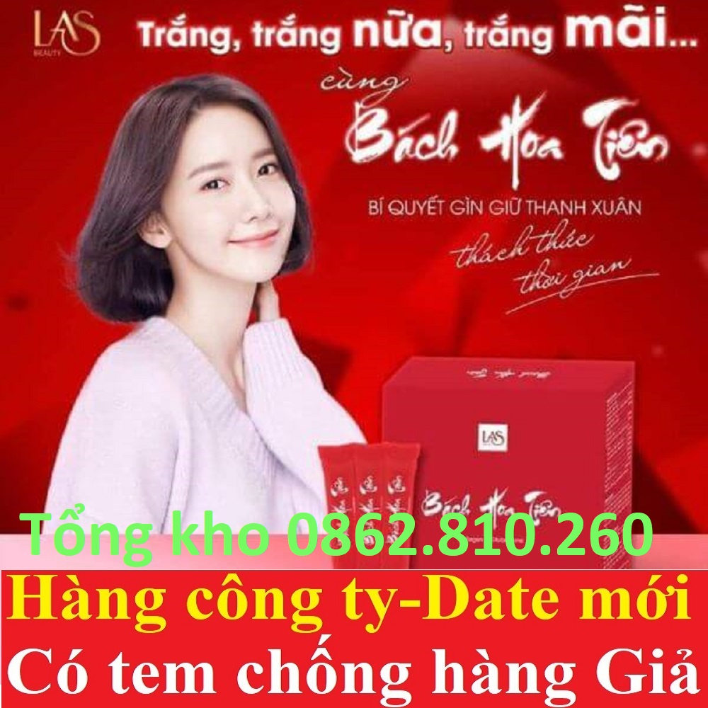 [100% Chính Hãng] bách hoa tiên las beauty - cốm uống đẹp da làm đẹp nội sinh date mới hộp 20 gói