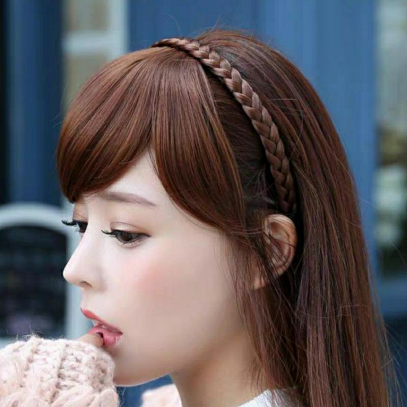 Bờm Cài Tóc Giả Tết Thắt Bím