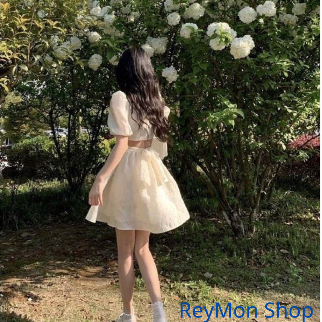 Váy Công Chúa , Đầm Nữ Cao Cấp Thiết Kế Trẻ Trung Kute Hở Lưng Sau.