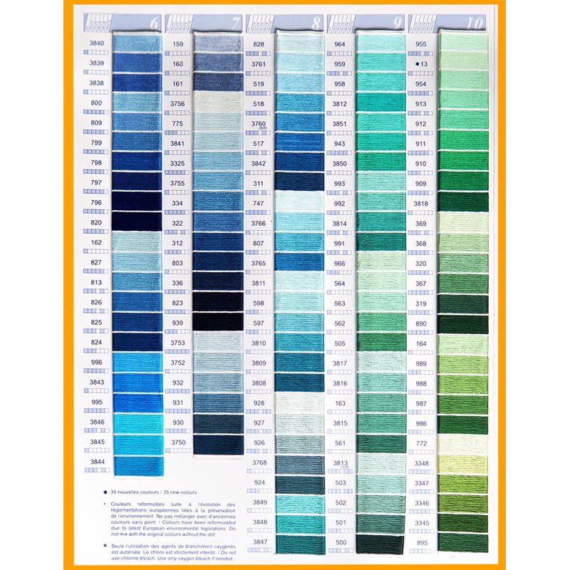 Chỉ thêu cotton theo dãy, chỉ thêu cotton airo