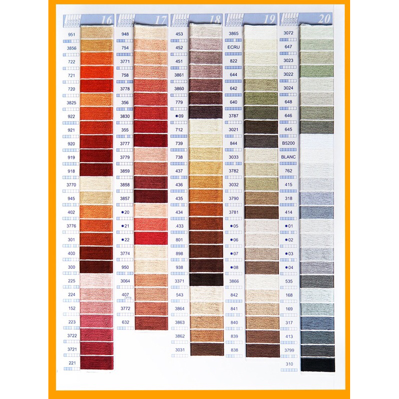 Chỉ thêu cotton theo dãy, chỉ thêu cotton airo
