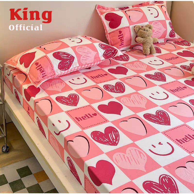 Bộ Ga Giường 💖m2/m4/m6/m8💖 Cotton Poly, Drap Giường Kèm 2 Vỏ Gối, Ga Đệm - Kingbedding | BigBuy360 - bigbuy360.vn