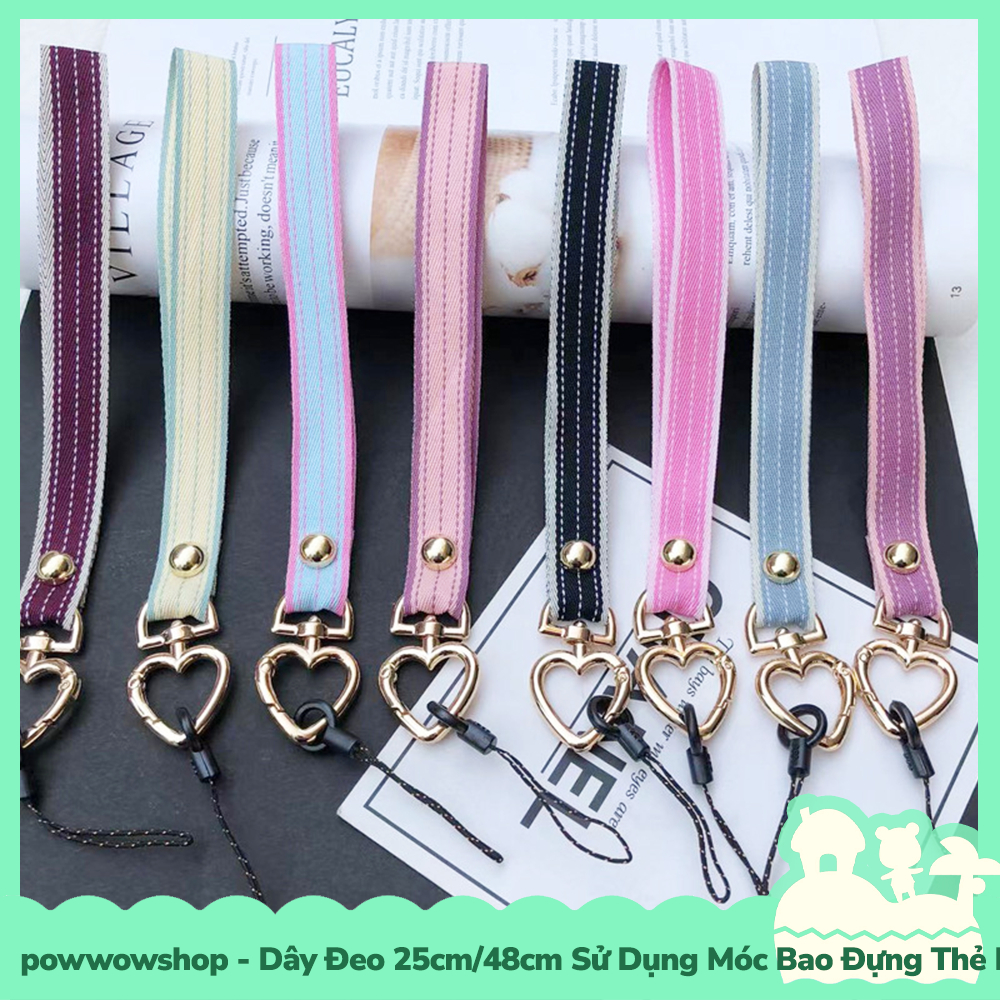 [Sẵn VN - Hỏa Tốc] Dây Đeo 25cm/48cm Sử Dụng Để Móc Vào Bao Đựng Thẻ Nhân Viên / Buộc Vào Điện Thoại Heart Leather